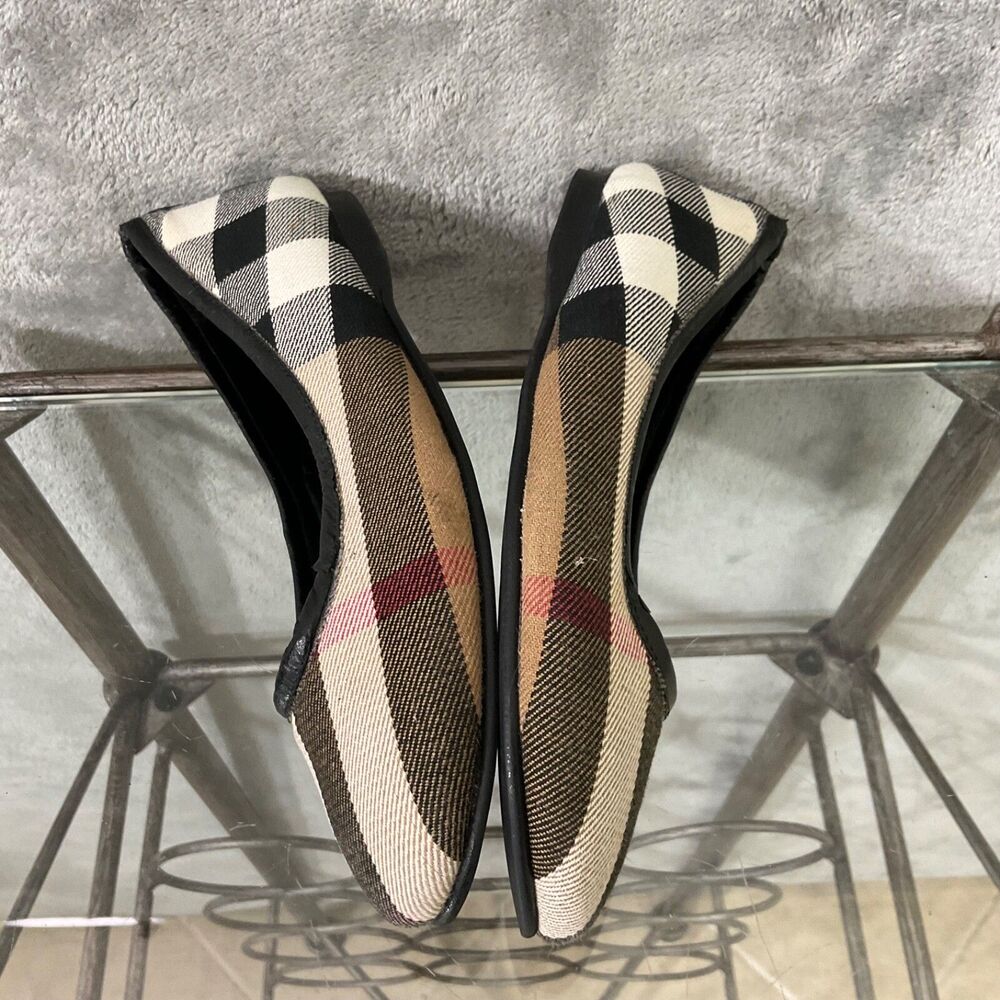 Burberry Kids Checkered Dress Shoes in Brown and Black - Picture 8 of 11